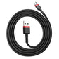 Baseus Cafule-Kabel CAMKLF-B91 USB-A / Micro-USB 2,4 A 1 m - Schwarz und Rot