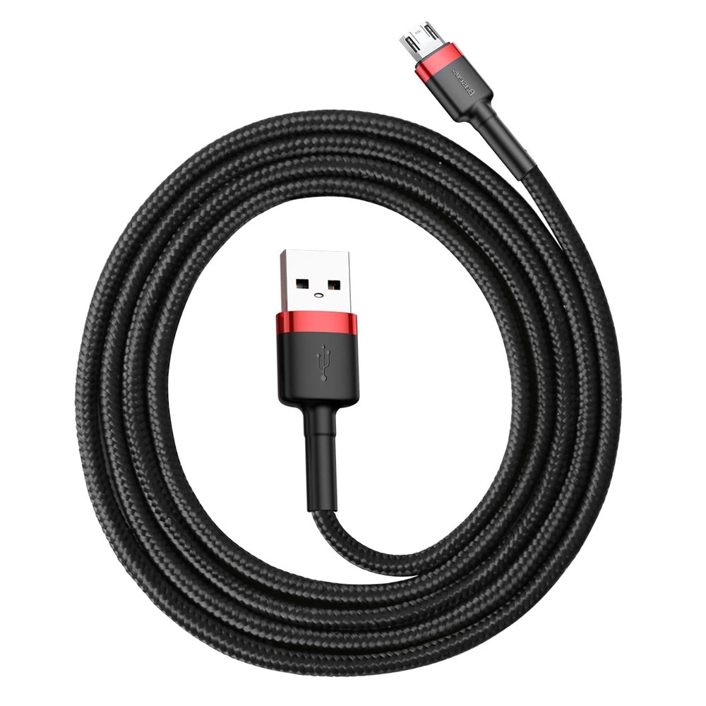 Baseus Cafule-Kabel CAMKLF-B91 USB-A / Micro-USB 2,4 A 1 m - Schwarz und Rot