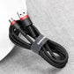 Baseus Cafule-Kabel CAMKLF-B91 USB-A / Micro-USB 2,4 A 1 m - Schwarz und Rot