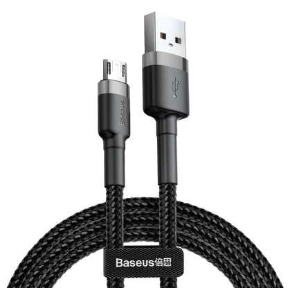 Baseus Cafule Kabel CAMKLF-BG1 USB-A / Micro USB 2,4A 1 m - schwarz-grau
