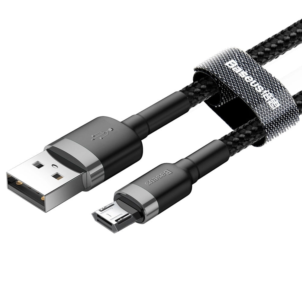 Baseus Cafule Kabel CAMKLF-BG1 USB-A / Micro USB 2,4A 1 m - schwarz-grau