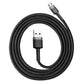 Baseus Cafule Kabel CAMKLF-BG1 USB-A / Micro USB 2,4A 1 m - schwarz-grau