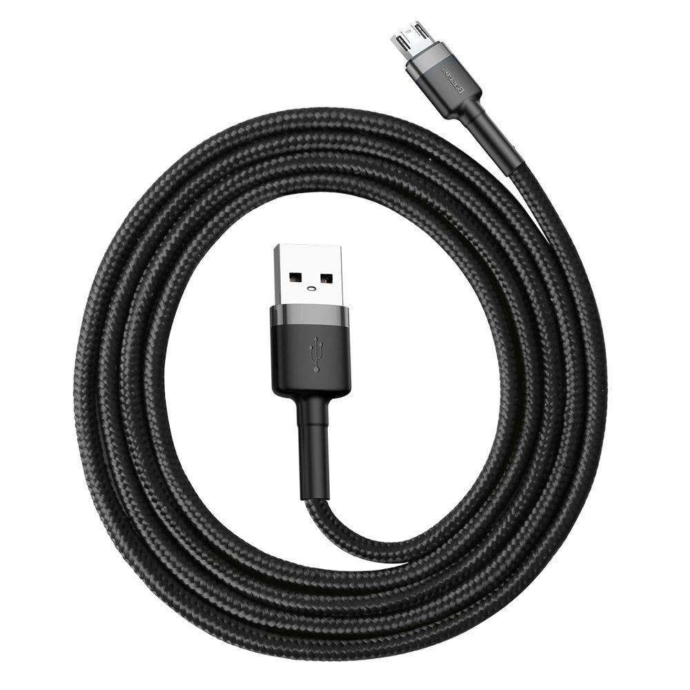 Baseus Cafule Kabel CAMKLF-BG1 USB-A / Micro USB 2,4A 1 m - schwarz-grau