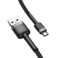 Baseus Cafule Kabel CAMKLF-BG1 USB-A / Micro USB 2,4A 1 m - schwarz-grau