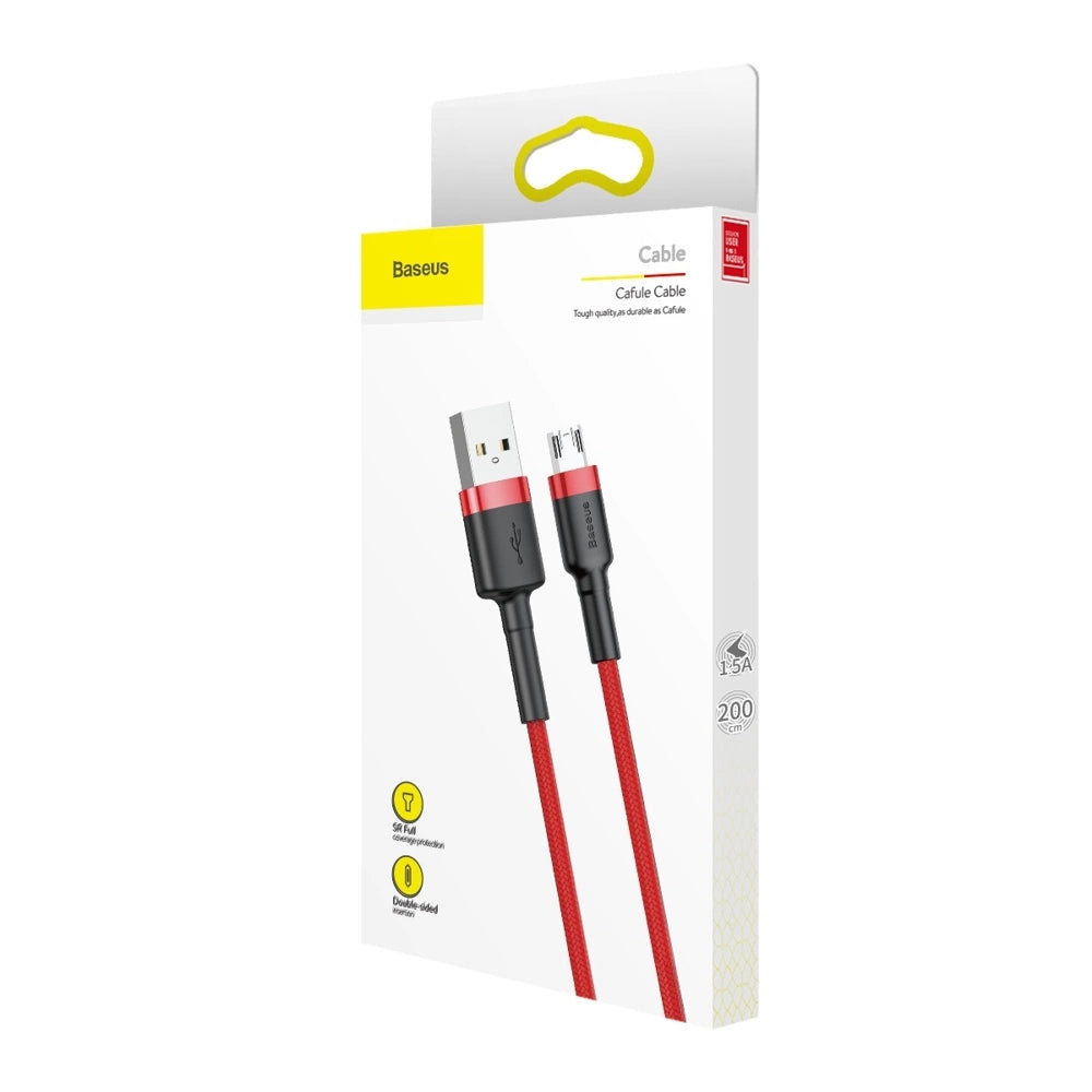 Baseus Cafule Kabel CAMKLF-C09 USB-A / Micro USB 1,5A 2 m - rot