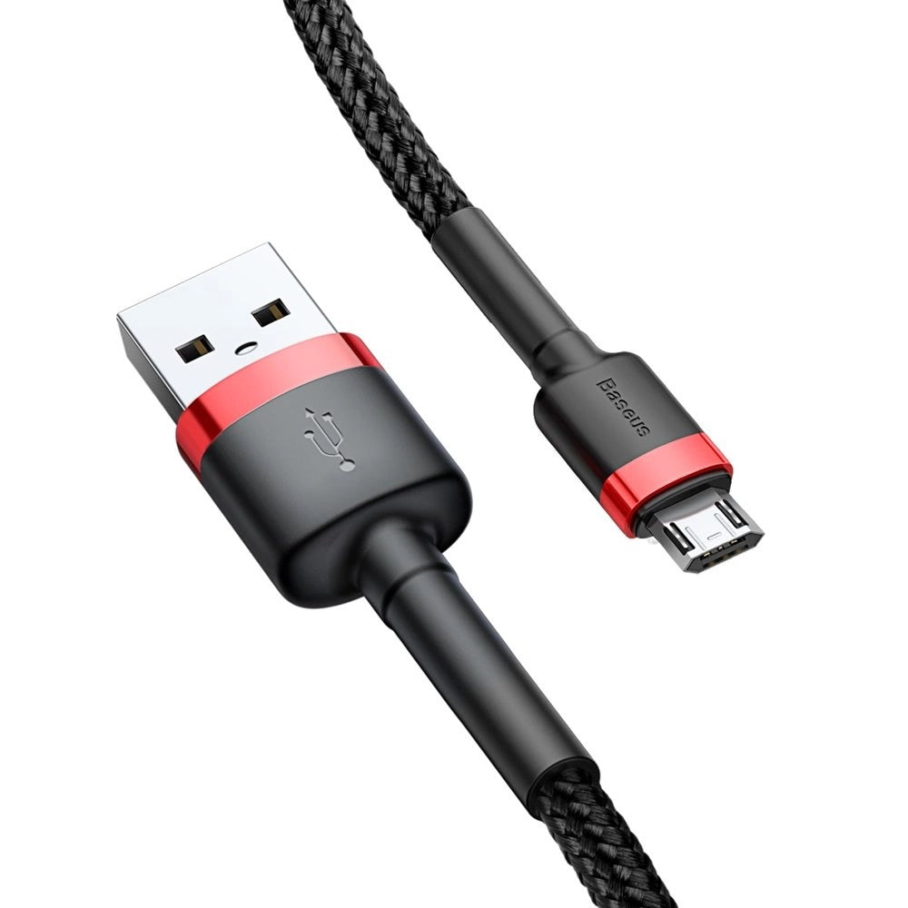 Baseus Cafule Kabel CAMKLF-C91 USB-A / Micro-USB 1,5A 2 m - Schwarz und Rot