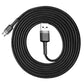 Baseus Cafule Kabel CAMKLF-CG1 USB-A / Micro USB 1,5A 2 m - schwarz-grau