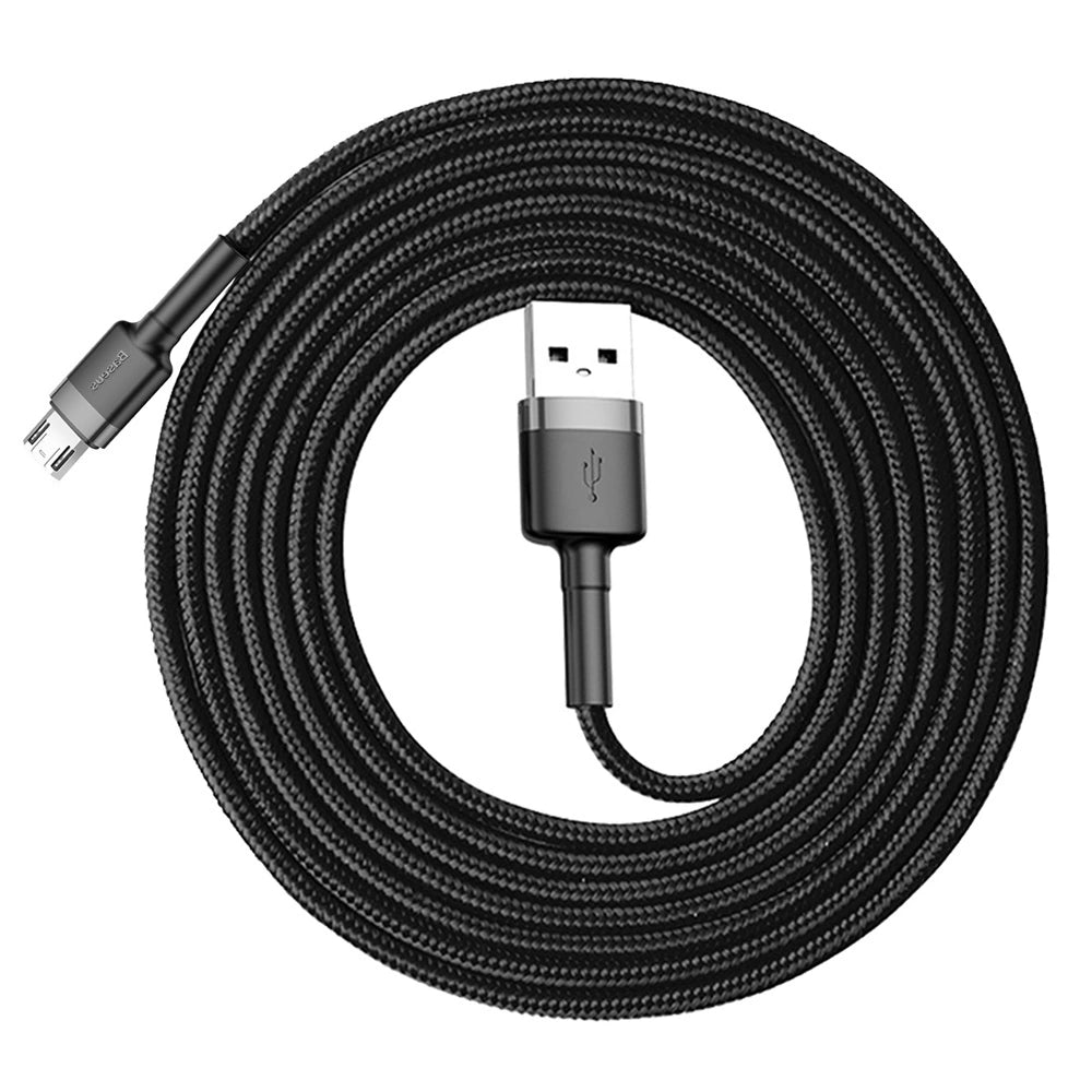 Baseus Cafule Kabel CAMKLF-CG1 USB-A / Micro USB 1,5A 2 m - schwarz-grau