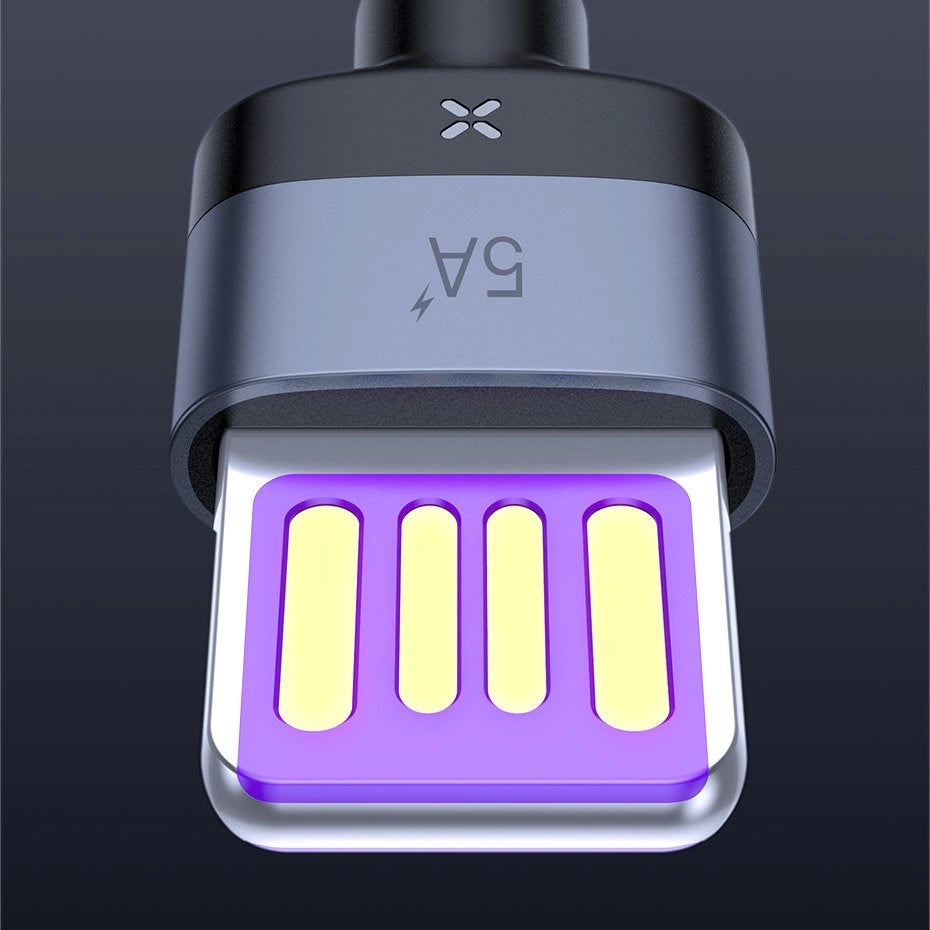 Baseus Cafule Kabel USB Typ C SuperCharge 40W Quick Charge 3.0 QC 3.0 Kabel 1m grau-schwarz (CATKLF-PG1)