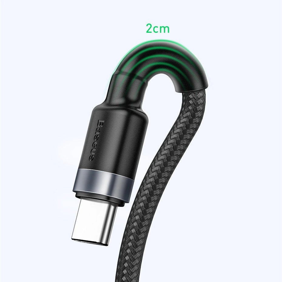 Baseus Cafule Kabel USB Typ C SuperCharge 40W Quick Charge 3.0 QC 3.0 Kabel 1m grau-schwarz (CATKLF-PG1)