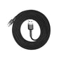 Baseus Cafule Kabel strapazierfähiges Nylonkabel USB / USB-C QC3.0 2A 2M schwarz-grau (CATKLF-CG1)