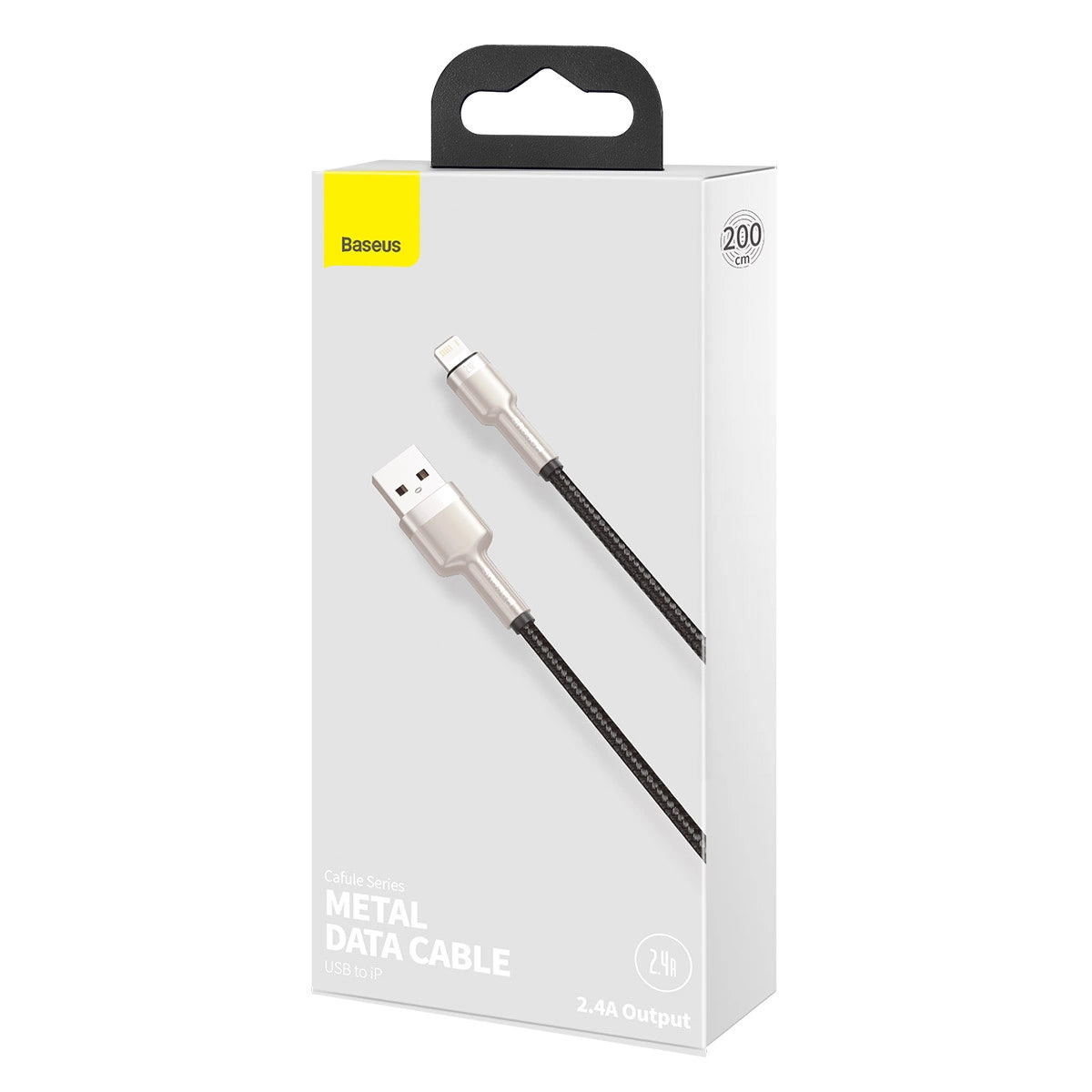 Baseus Cafule Series Metal Data USB-A / Lightning 2,4A Kabel 1m - schwarz