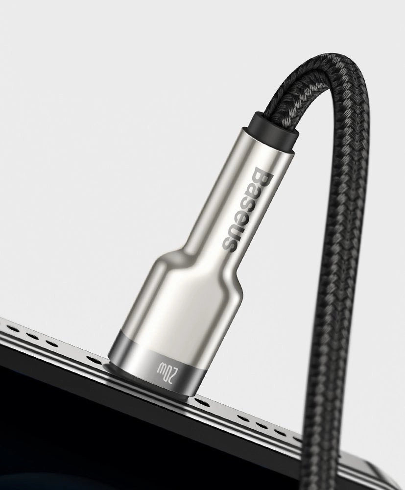 Baseus Cafule Series Metal Data USB-C / Lightning 20W PD-Kabel 1 m - Schwarz