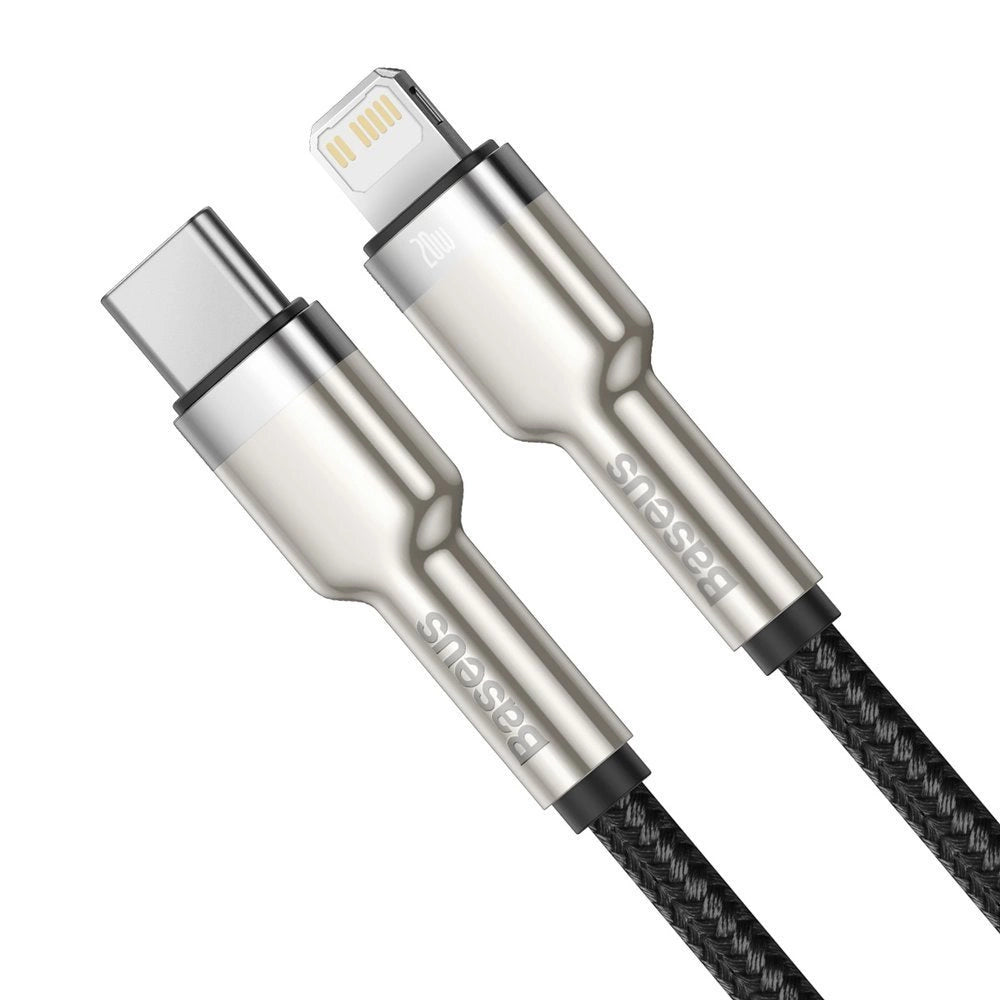 Baseus Cafule Series Metal Data USB-C / Lightning 20W PD-Kabel 1 m - Schwarz