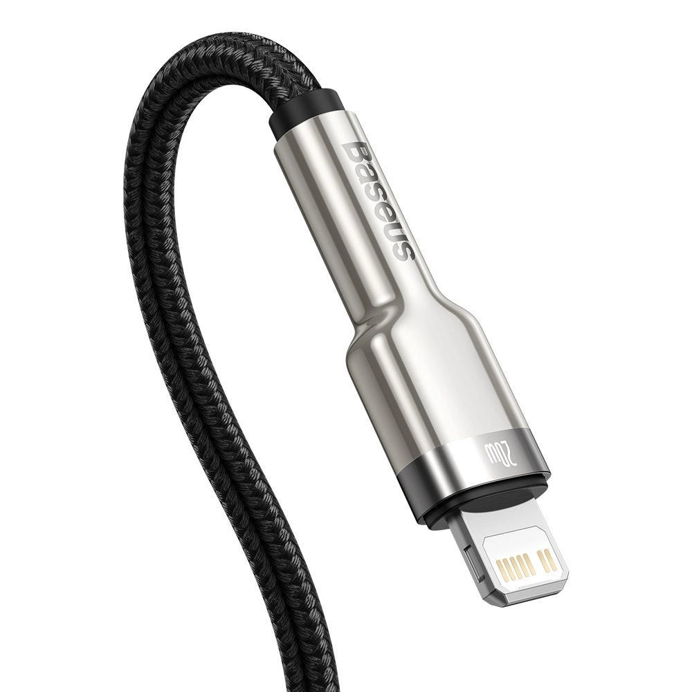 Baseus Cafule Series Metal Data USB-C / Lightning 20W PD-Kabel 1 m - Schwarz