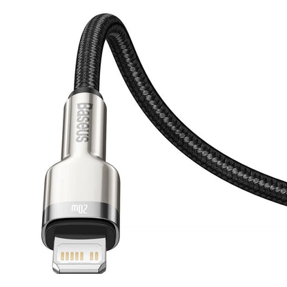 Baseus Cafule Series Metal Data USB-C / Lightning 20W PD-Kabel 1 m - Schwarz