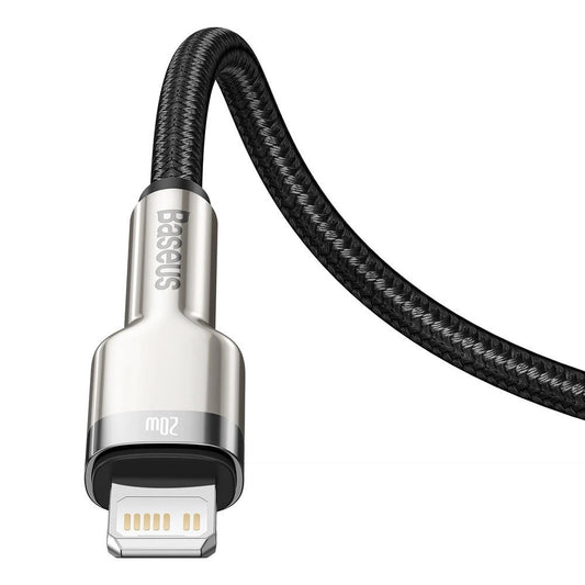 Baseus Cafule Series Metal Data USB-C / Lightning 20W PD-Kabel 1 m - Schwarz