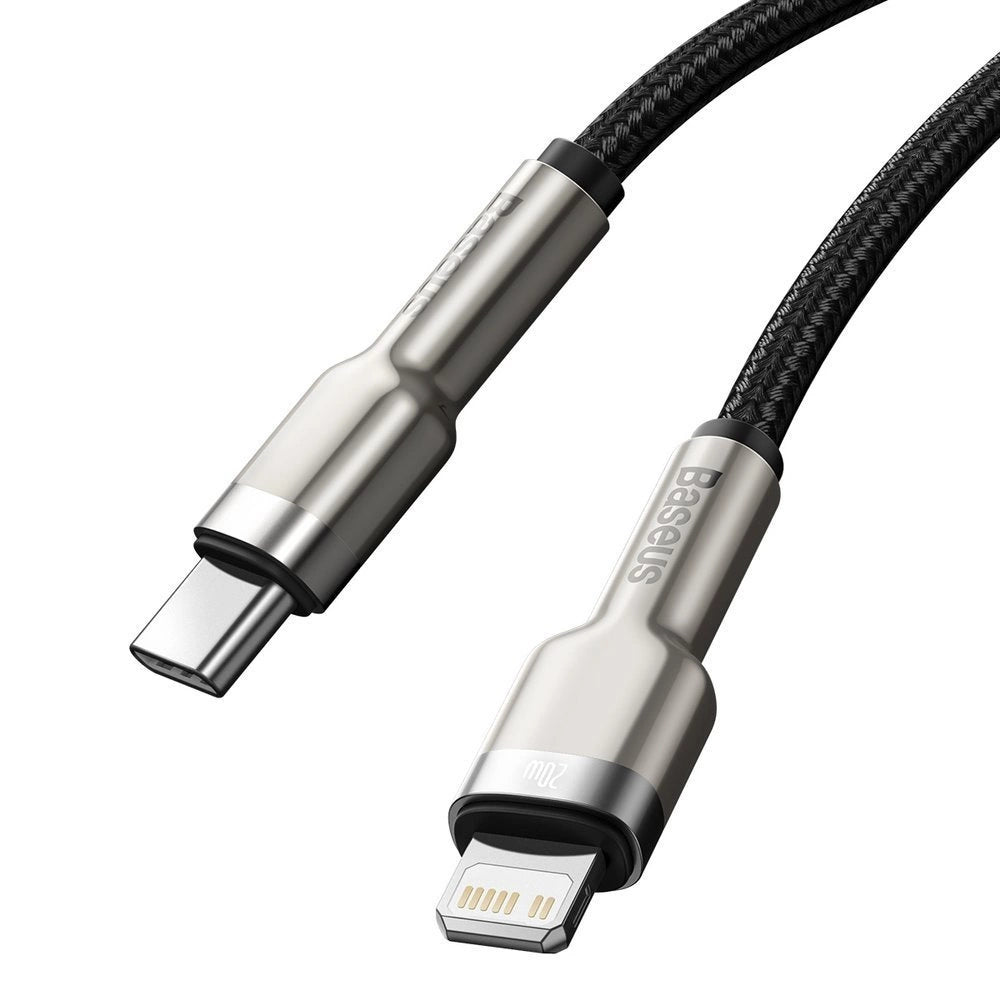 Baseus Cafule Series Metal Data USB-C / Lightning 20W PD-Kabel 1 m - Schwarz