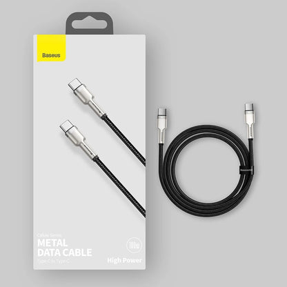 Baseus Cafule Series Metal Data USB-C / USB-C PD QC SCP 100W 5A 1 m Kabel - Schwarz