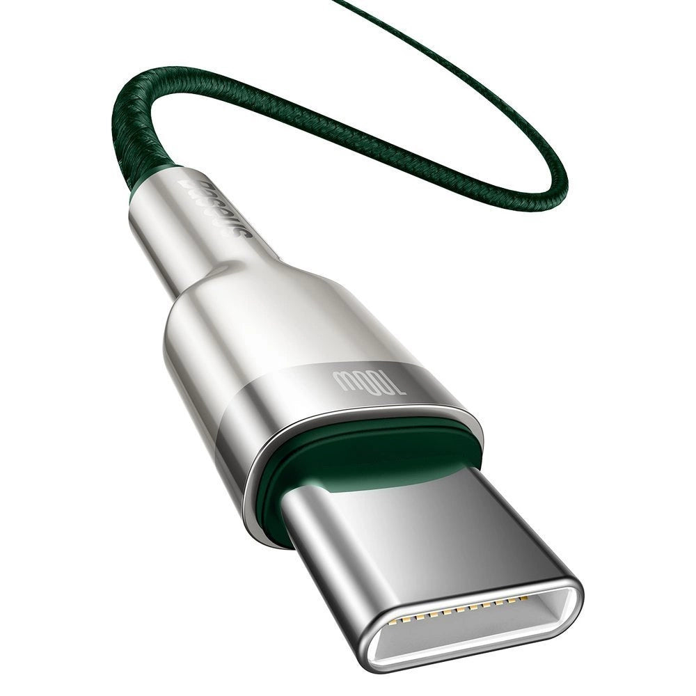 Baseus Cafule Series Metal Data USB-C / USB-C PD QC SCP 100W 5A 2 m Kabel - Grün