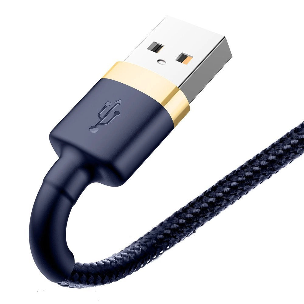 Baseus Cafule USB-A / Lightning 1,5A QC 3.0 Kabel 2 m - Blau-Gold