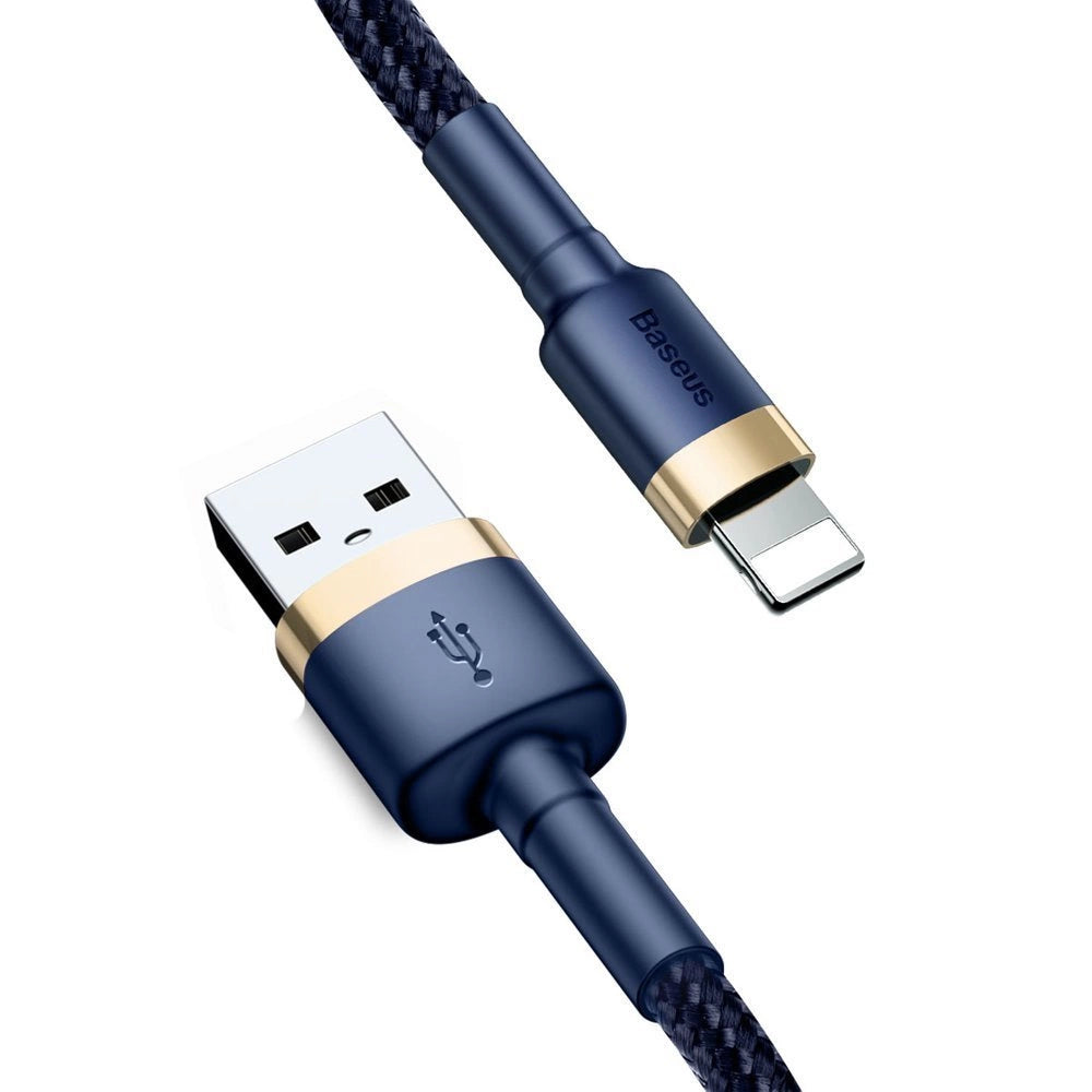 Baseus Cafule USB-A / Lightning 1,5A QC 3.0 Kabel 2 m - Blau-Gold