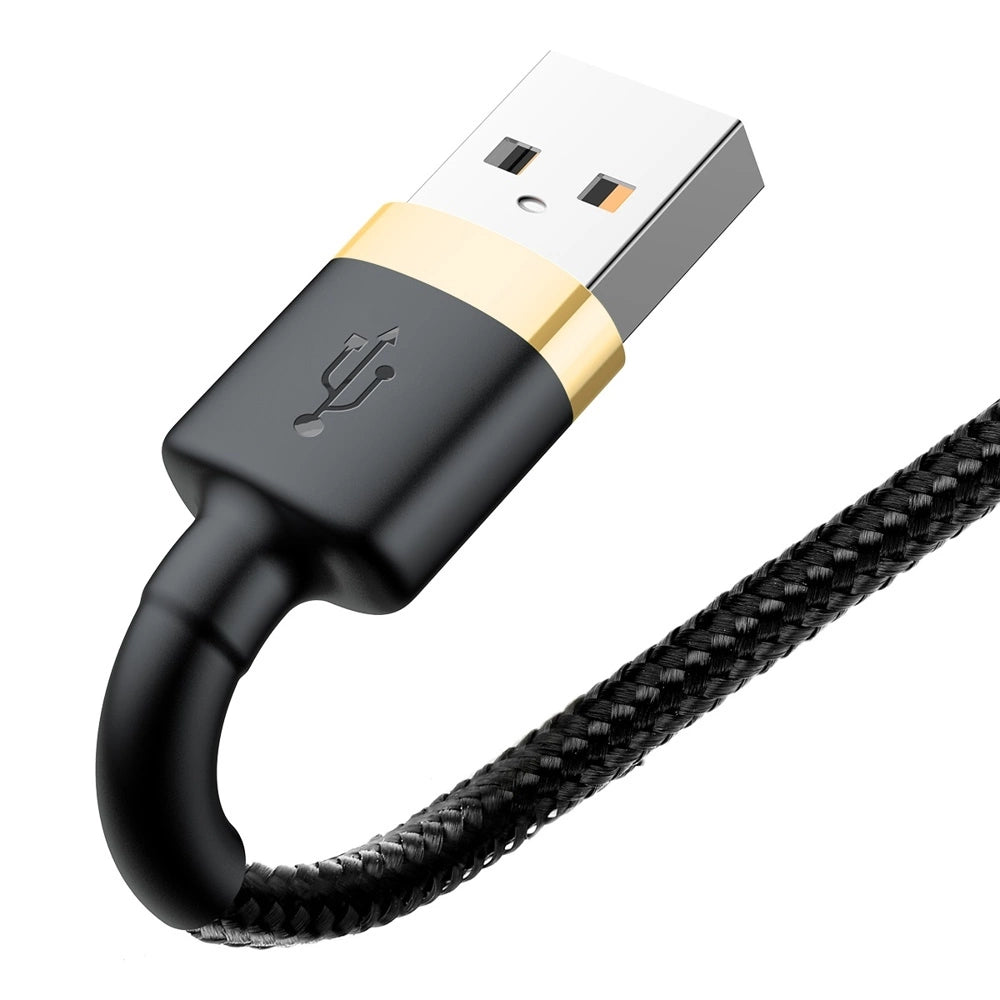 Baseus Cafule USB-A / Lightning 1,5A QC 3.0 Kabel 2 m - Schwarz und Gold