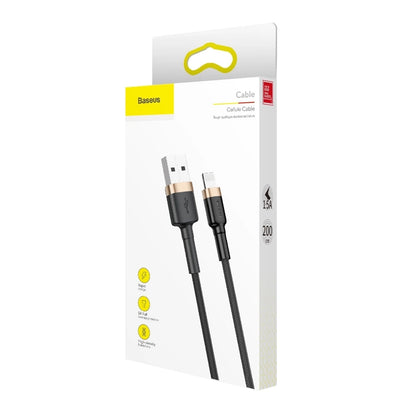 Baseus Cafule USB-A / Lightning 1,5A QC 3.0 Kabel 2 m - Schwarz und Gold