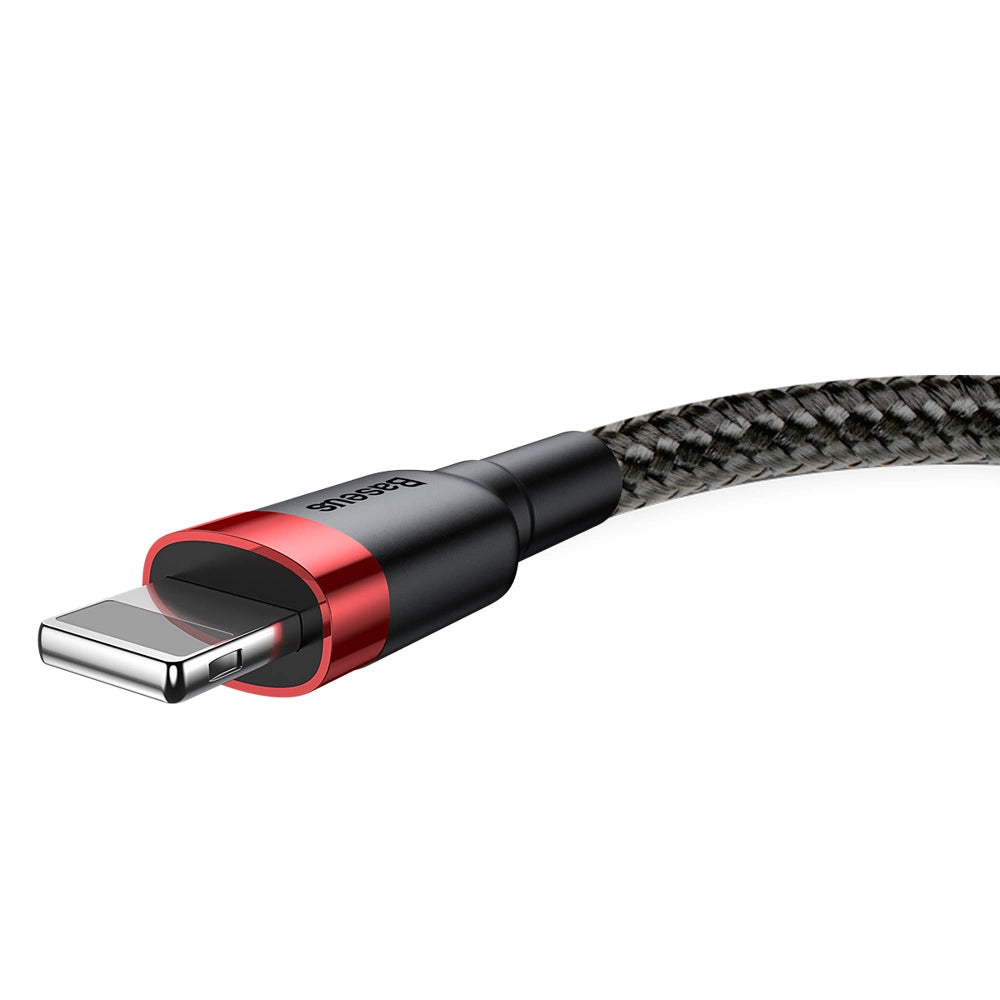 Baseus Cafule USB-A / Lightning 1,5A QC 3.0 Kabel 2 m - Schwarz und Rot