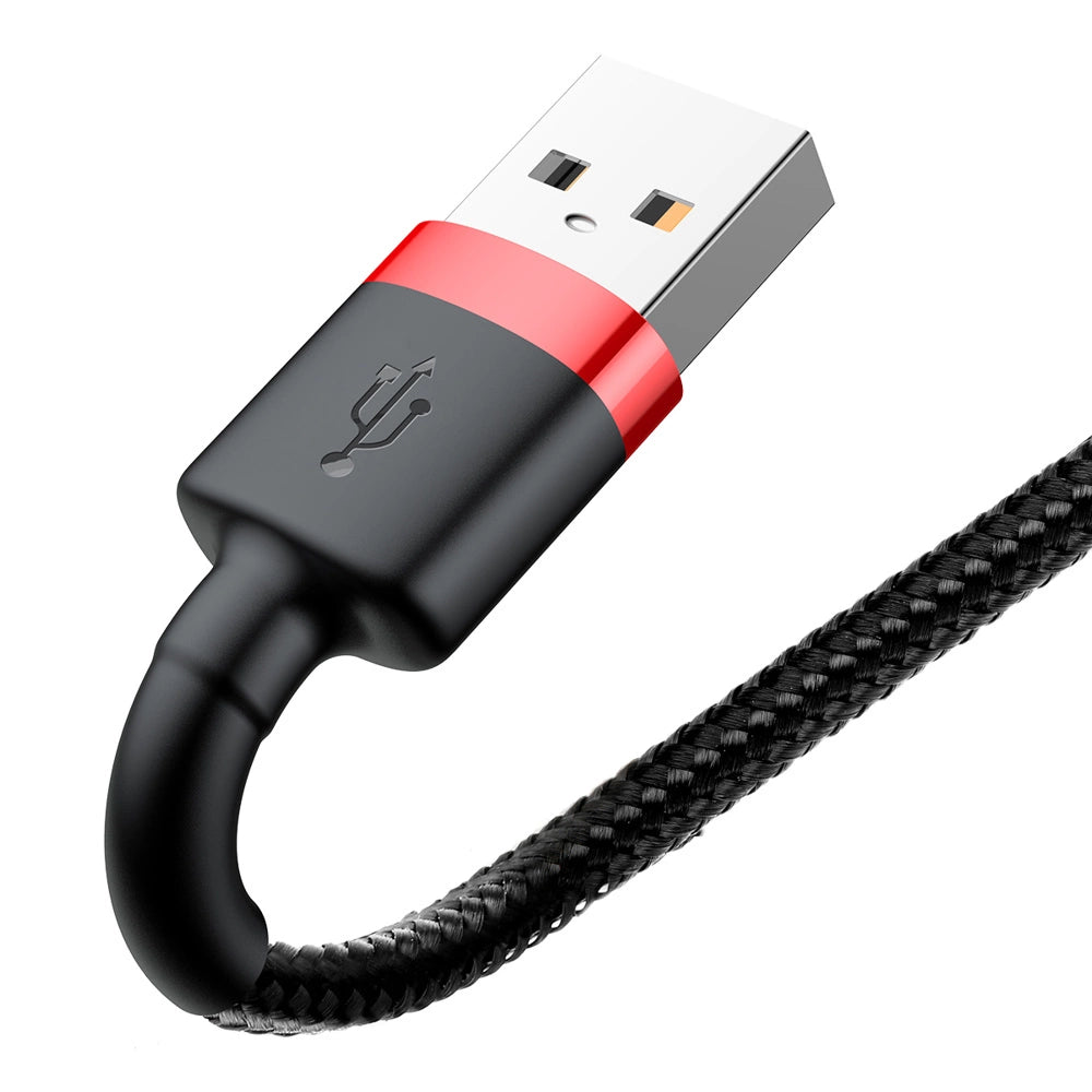 Baseus Cafule USB-A / Lightning 1,5A QC 3.0 Kabel 2 m - Schwarz und Rot