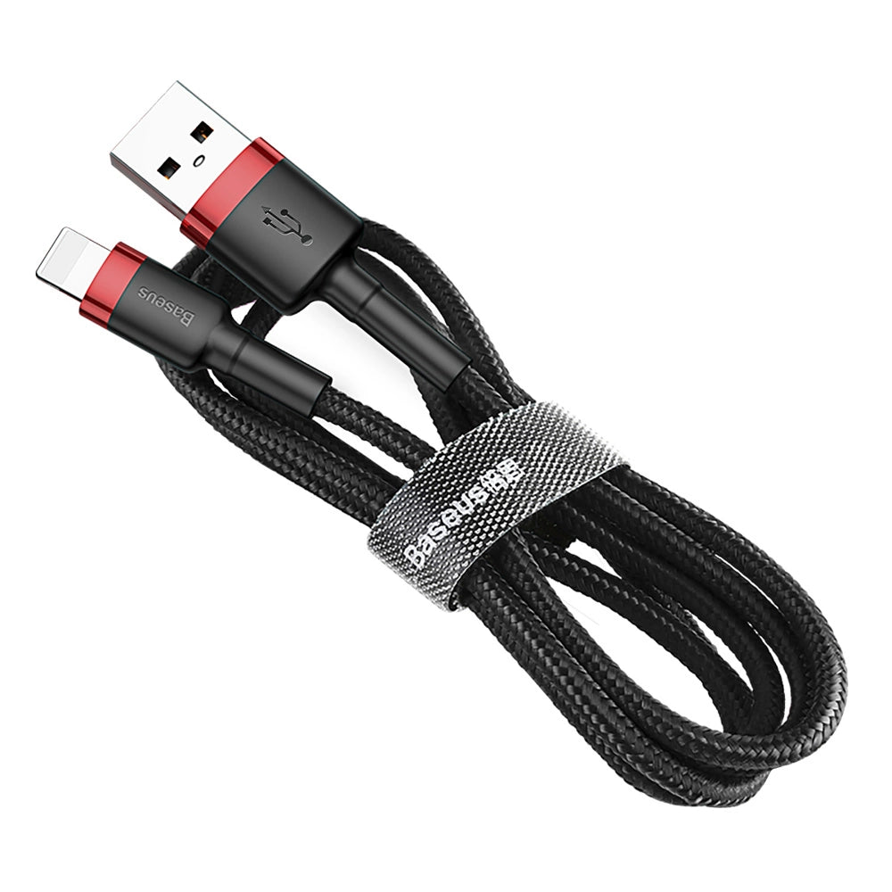 Baseus Cafule USB-A / Lightning 2.4A QC 3.0 Kabel 0,5 m - Schwarz und Rot
