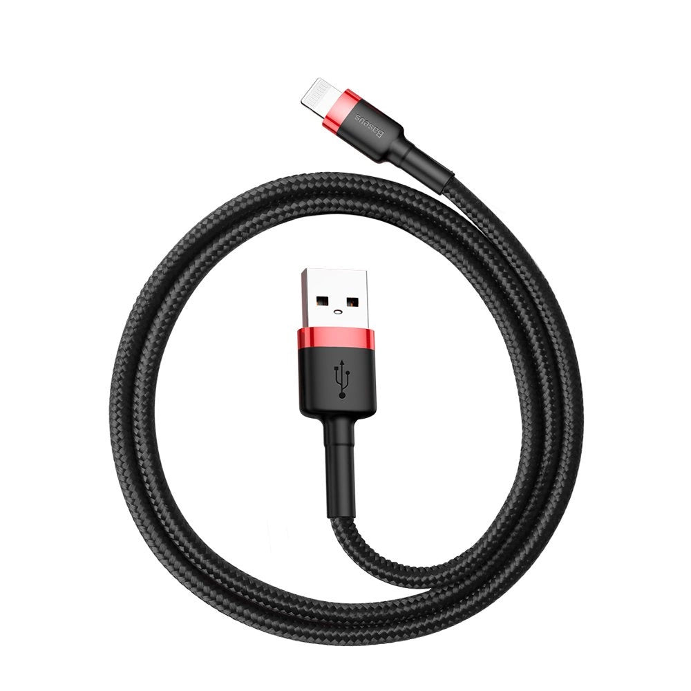Baseus Cafule USB-A / Lightning 2.4A QC 3.0 Kabel 0,5 m - Schwarz und Rot