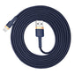 Baseus Cafule USB-A / Lightning 2.4A QC 3.0 Kabel 1 m - Blau-Gold