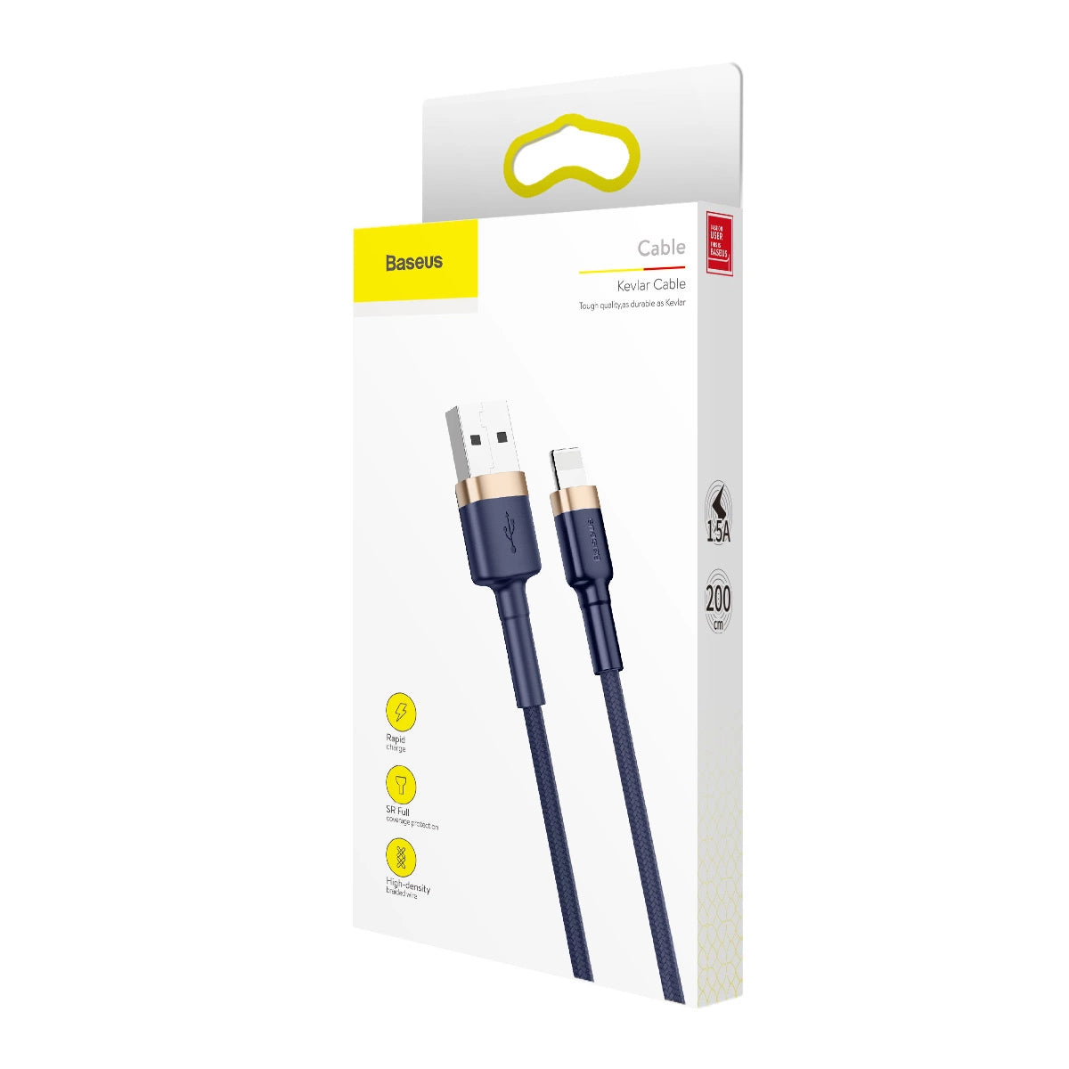 Baseus Cafule USB-A / Lightning 2.4A QC 3.0 Kabel 1 m - Blau-Gold