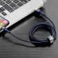 Baseus Cafule USB-A / Lightning 2.4A QC 3.0 Kabel 1 m - Blau-Gold