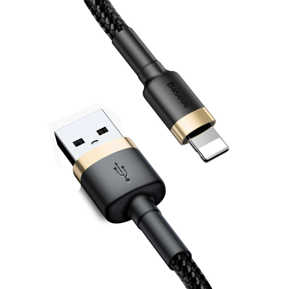 Baseus Cafule USB-A / Lightning 2.4A QC 3.0 Kabel 1 m - Schwarz und Gold