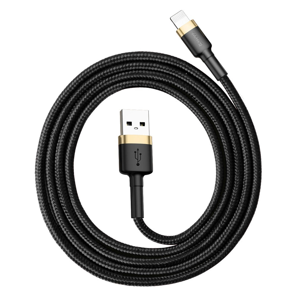 Baseus Cafule USB-A / Lightning 2.4A QC 3.0 Kabel 1 m - Schwarz und Gold