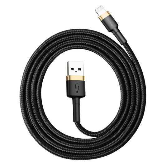 Baseus Cafule USB-A / Lightning 2.4A QC 3.0 Kabel 1 m - Schwarz und Gold