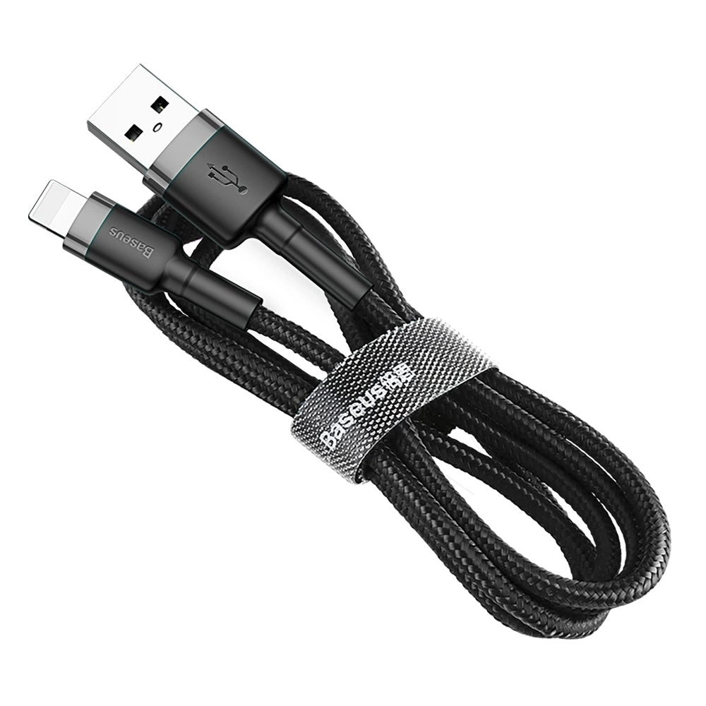 Baseus Cafule USB-A / Lightning 2A QC 3.0 Kabel 3 m - Schwarz und Grau