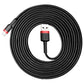 Baseus Cafule USB-A / Lightning 2A QC 3.0 Kabel 3 m - Schwarz und Rot