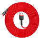 Baseus Cafule USB-A / Lightning 2A QC 3.0 Kabel 3 m - rot