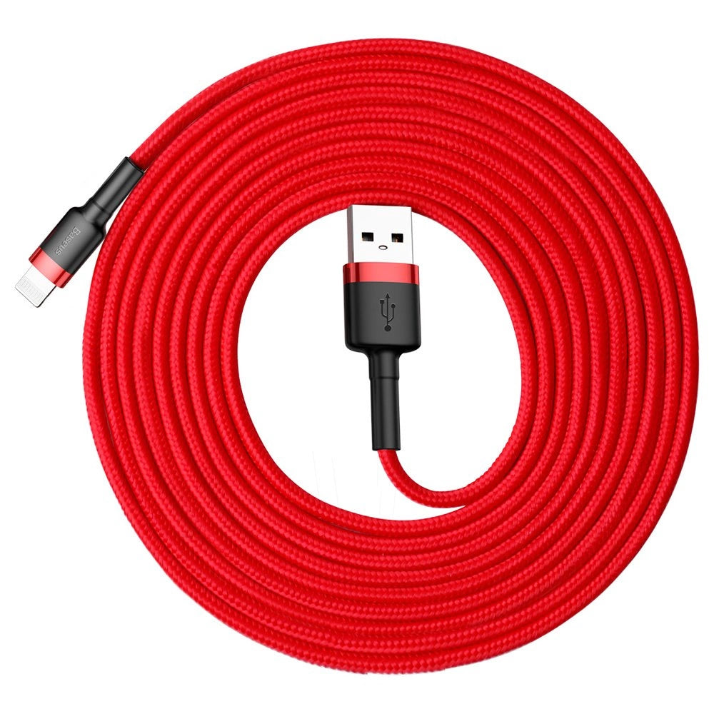 Baseus Cafule USB-A / Lightning 2A QC 3.0 Kabel 3 m - rot