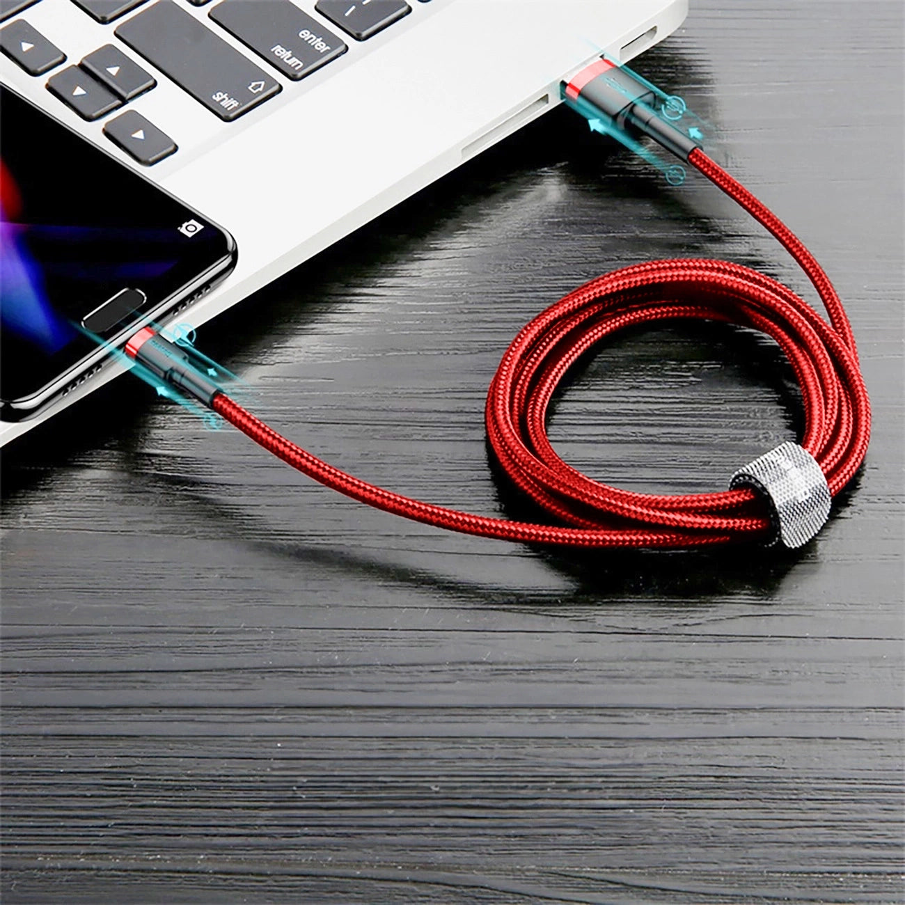Baseus Cafule USB-A / USB-C QC 3.0 3A 0,5 m Kabel - rot