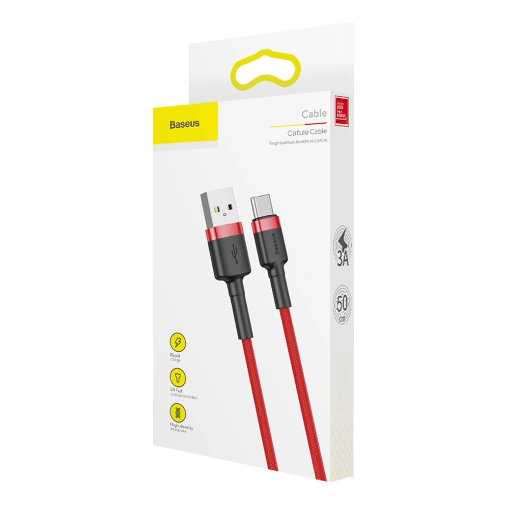 Baseus Cafule USB-A / USB-C QC 3.0 3A 0,5 m Kabel - rot