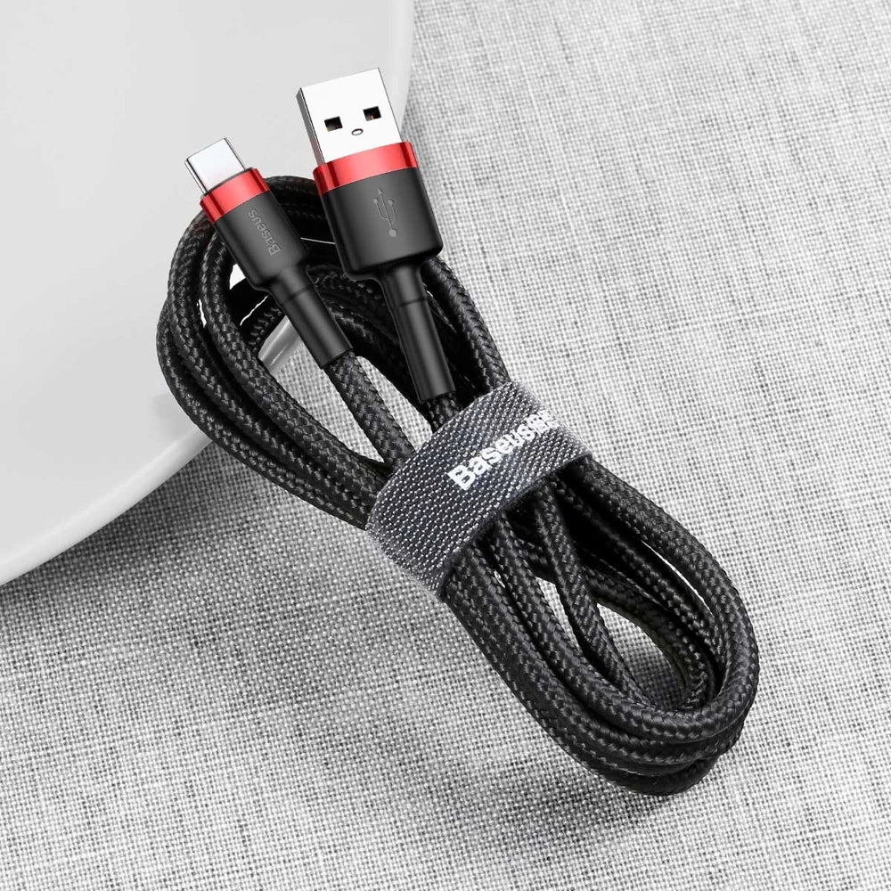 Baseus Cafule USB-A / USB-C QC 3.0 3A Kabel 0,5 m - Schwarz und Rot