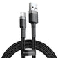 Baseus Cafule USB-A / USB-C QC 3.0 3A Kabel 1 m - Schwarz-Grau