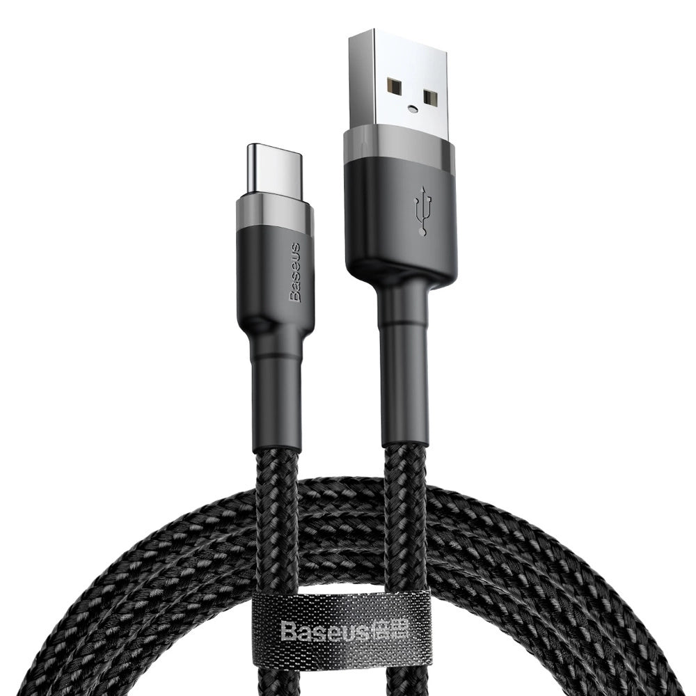 Baseus Cafule USB-A / USB-C QC 3.0 3A Kabel 1 m - Schwarz-Grau