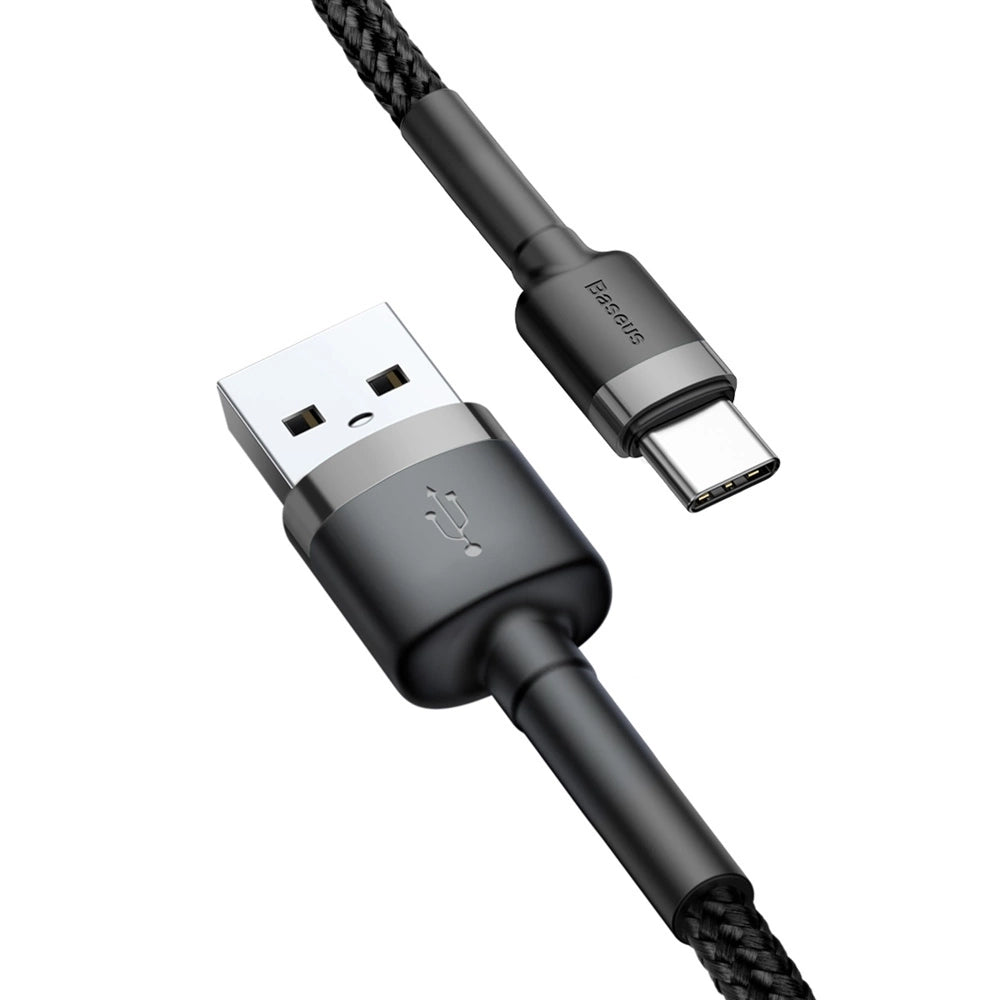 Baseus Cafule USB-A / USB-C QC 3.0 3A Kabel 1 m - Schwarz-Grau