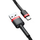 Baseus Cafule USB-A / USB-C QC 3.0 3A Kabel 1 m - Schwarz und Rot