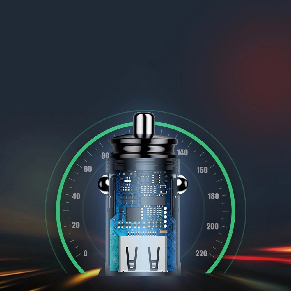 Baseus Circular PPS Smart-Autoladegerät mit USB Quick Charge 4.0 QC 4.0 und USB-C PD 3.0 SCP-Anschlüssen schwarz (CCALL-YS01)